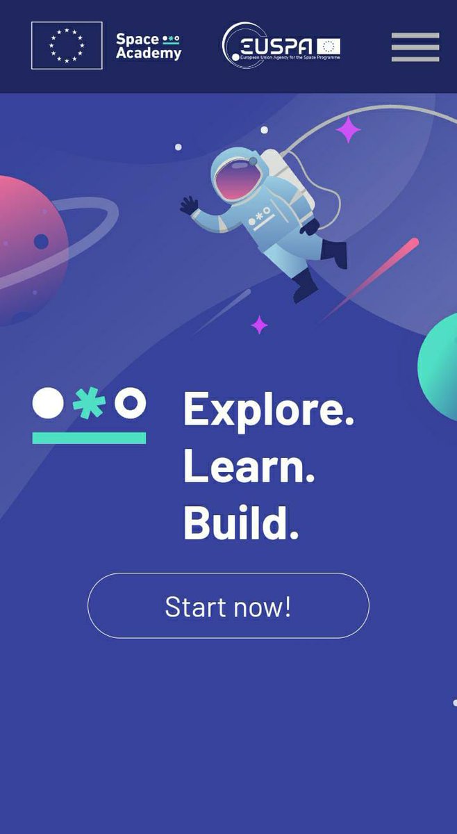 ' Motivated to shake up your industry by employing the latest in #spacedata? You’ve come to the right place.' 🚀
euspa.europa.eu/spaceacademy/ via @EU4Space  

#spaceacademy #mooc #learning 

'The #EUSpace Academy Learning Platform offers enthusiastic entrepreneurs a free and