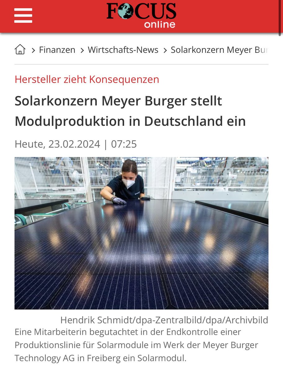 CharmingQuokka's tweet image. Die Solarunternehmen sind doch nicht weg. Die produzieren dann nur woanders. 

#MeyerBurger