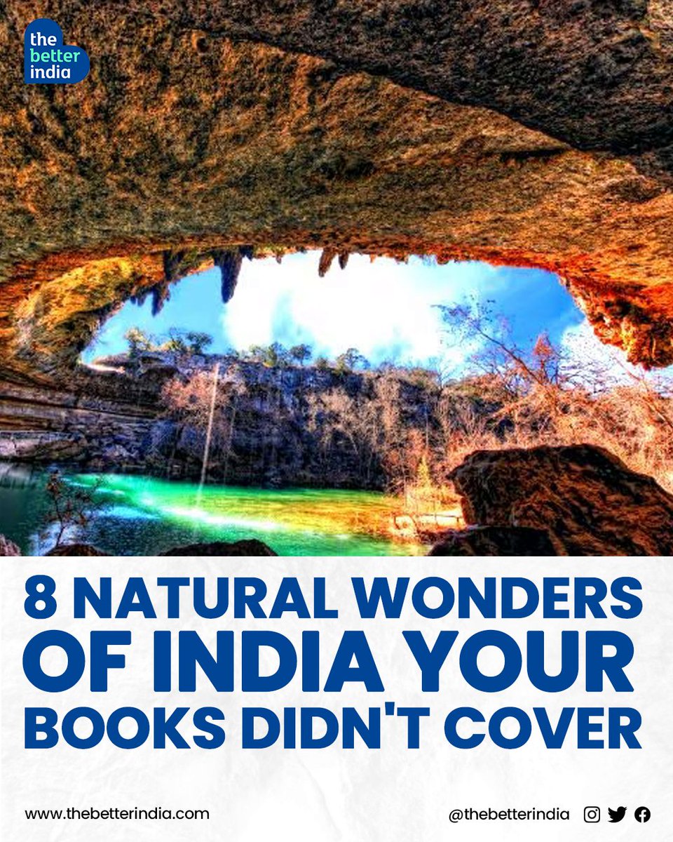thebetterindia's tweet photo. Here are the 8 gems from India's astonishing array of natural wonders. 🌅🏞

#ExploreIndia #IncredibleIndia #Heritage #NaturalWonders #Travel #Tourism https://t.co/FwFBeP64co