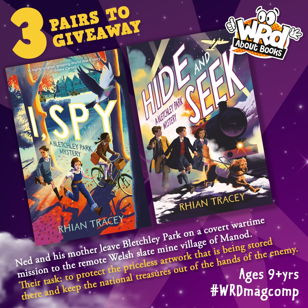 WRDaboutbooks (@wrdmag) on Twitter photo We have 3 pairs of gripping wartime #BletchleyParkMysteries to #Win by <a href="/RhianTracey/">Rhian Mair Tracey</a> including the NEW #HideAndSeek
For the chance to join Ned, Anni & Harri as they try to keep priceless national treasures secret during the war…
RT/Flw by Mar 1
<a href="/piccadillypress/">Piccadilly Press 📖✨</a>
#WRDMagComp We have 3 pairs of gripping wartime #BletchleyParkMysteries to #Win by <a href="/RhianTracey/">Rhian Mair Tracey</a> including the NEW #HideAndSeek
For the chance to join Ned, Anni & Harri as they try to keep priceless national treasures secret during the war…
RT/Flw by Mar 1
<a href="/piccadillypress/">Piccadilly Press 📖✨</a>
#WRDMagComp