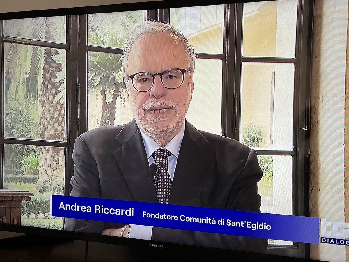 Andrea Riccardi a ⁦@Tg1Rai⁩ : “Dopo due anni guerra c’è troppa sofferenza: la pace è sparita dall’orizzonte, dobbiamo riaprire le vie del dialogo”