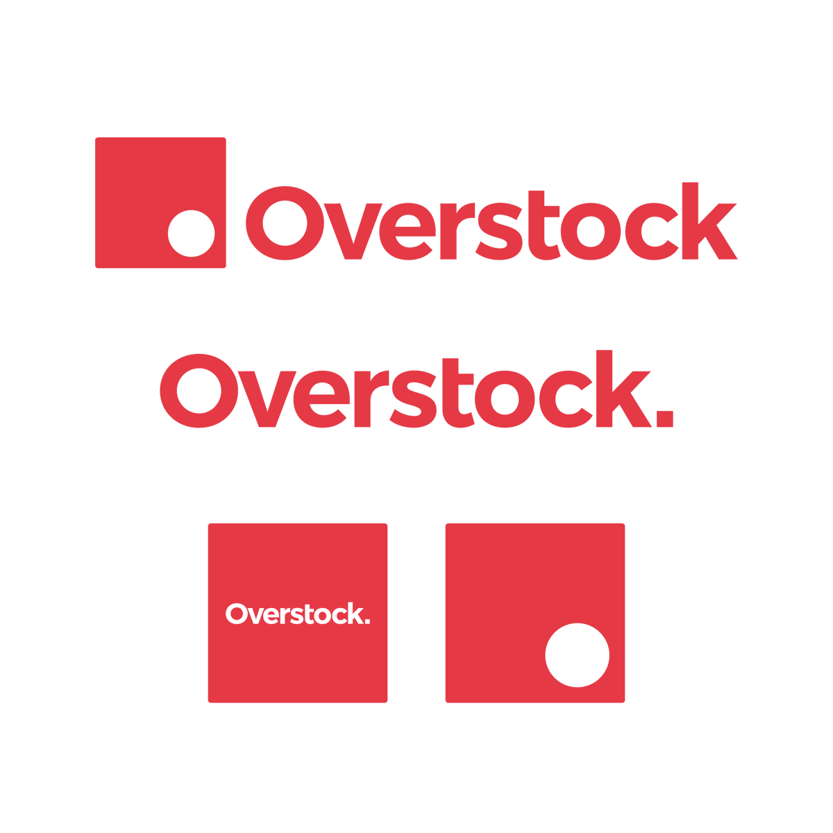 BeauPitcher's tweet photo. @marcuslemonis One more concept – I've reimagined the classic red brand mark into a circle punch. It symbolizes Overstock's seamless integration into Beyond's four corners of the home. On the website, this square animates to become the search bar, a motion graphic that can be used on TV, too. https://t.co/OMjT0RYNyp