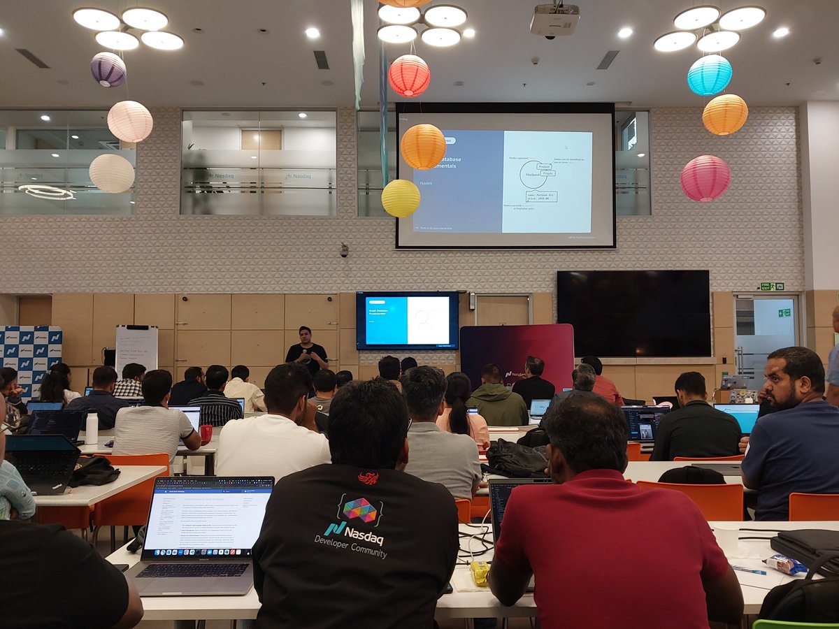 BeingPraveenU's tweet photo. Thrilled to immerse in cutting-edge tech. 
Networking, learning, and live hands on.

Thanks
@ajeetsraina
@sidagarwal04
for bringing this up  #OneNasdaq #GenAIStack https://t.co/64MlDWOEUl