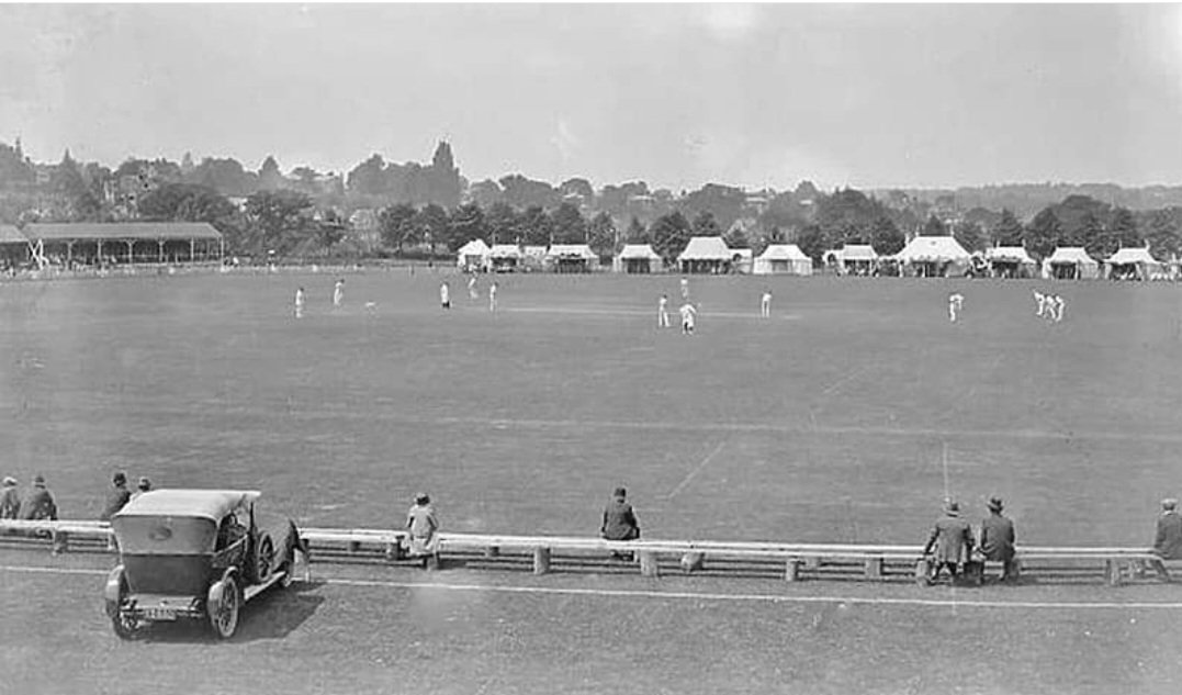 The photo was taken in 1924 (Not by me; Honestly) Where might the Ground be ? The Marquees give the answer ! The Nevill @TWCricketClub --- Let's hope @KentCricket return ... SOON !!