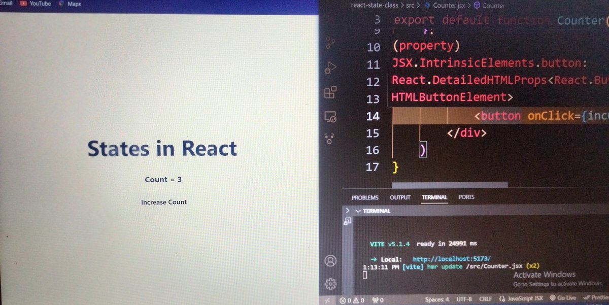 SaumyaGupta026's tweet image. Excited to share my React learning journey!
Covered the topics like React Components, Jsx syntax.
Right now, learning "States in React" and curious to learn more.....
#reactjs #LearnReact
