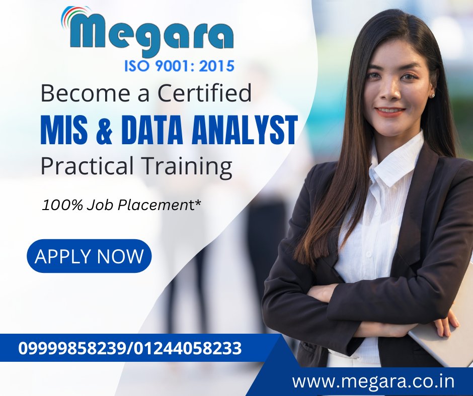 MegaraInfotech's tweet image. Join our comprehensive MIS & Data Analyst Practical Training Course designed to equip you with the skills and expertise needed to thrive in the fast-paced field of data analytics
07065737300
#DataAnalystCourse #DataAnalystTraining #BusinessAnalystCourse #MisTraining #MisCourse