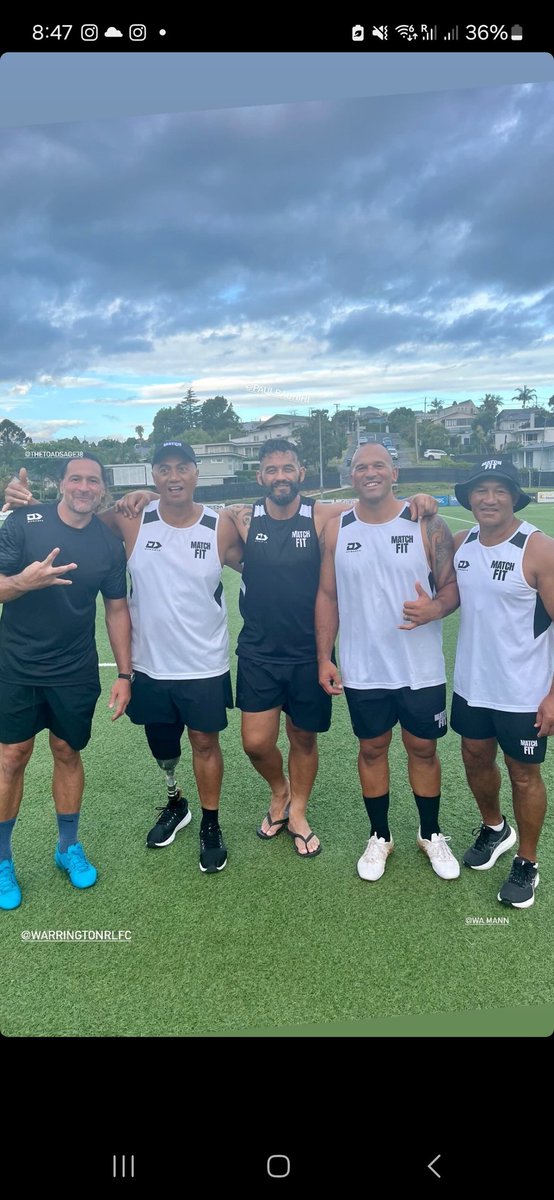 A few old Wires catching up to throw the footy around #GoodTimes 😊 <a href="/VinnieAnderson/">Vincent Anderson</a> #TaweraNikau <a href="/PRauhihi/">Paul Rauhihi</a> <a href="/LuiAnderson11/">Lui_Anderson</a> #DuaneMann <a href="/WarringtonRLFC/">Warrington Wolves</a>