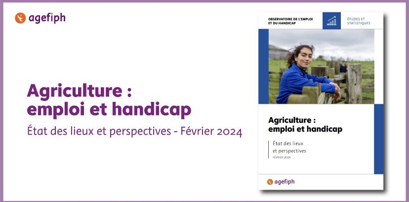 Le salon de l’agriculture ouvre aujourd’hui. 
Nous nous sommes intéressés à l’#emploi des personnes en situation de #handicap dans le secteur de l’#agriculture dans cette publication observatoire.

#SIA2024 

A découvrir sur le site de l’<a href="/Agefiph_/">Agefiph</a> ici 👇

agefiph.fr/sites/default/…