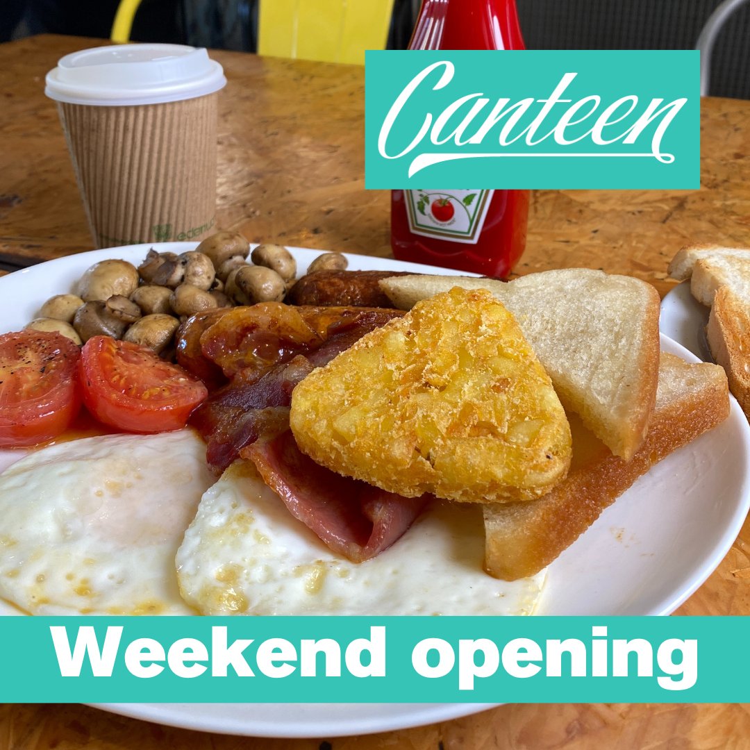 🍳 Canteen is now open for breakfast on Saturdays and Sundays, between 8.00am and 11.30am. Find Canteen on Square 3. For all other opening times visit 👉 ow.ly/CmVi50Qvo5I