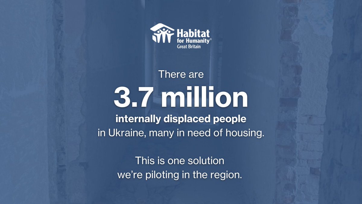 Today marks 2 years since the war in #Ukraine began. In a groundbreaking initiative, Habitat for Humanity and Ukrainian organisation MetaLab are collaborating to transform vacant buildings in Kalush into #AffordableHousing.

#RebuildingLives #HabitatForHumanity @Habitat_EME