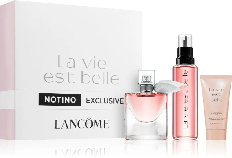 Treat yourself or your loved ones to the Lancôme La Vie Est Belle gift set. 🎁 It includes the iconic perfume, body lotion, and shower gel, all infused with the floral and fruity notes of happiness. 🌺 👉bit.ly/3Tb3NfR #Lancome #GiftSet