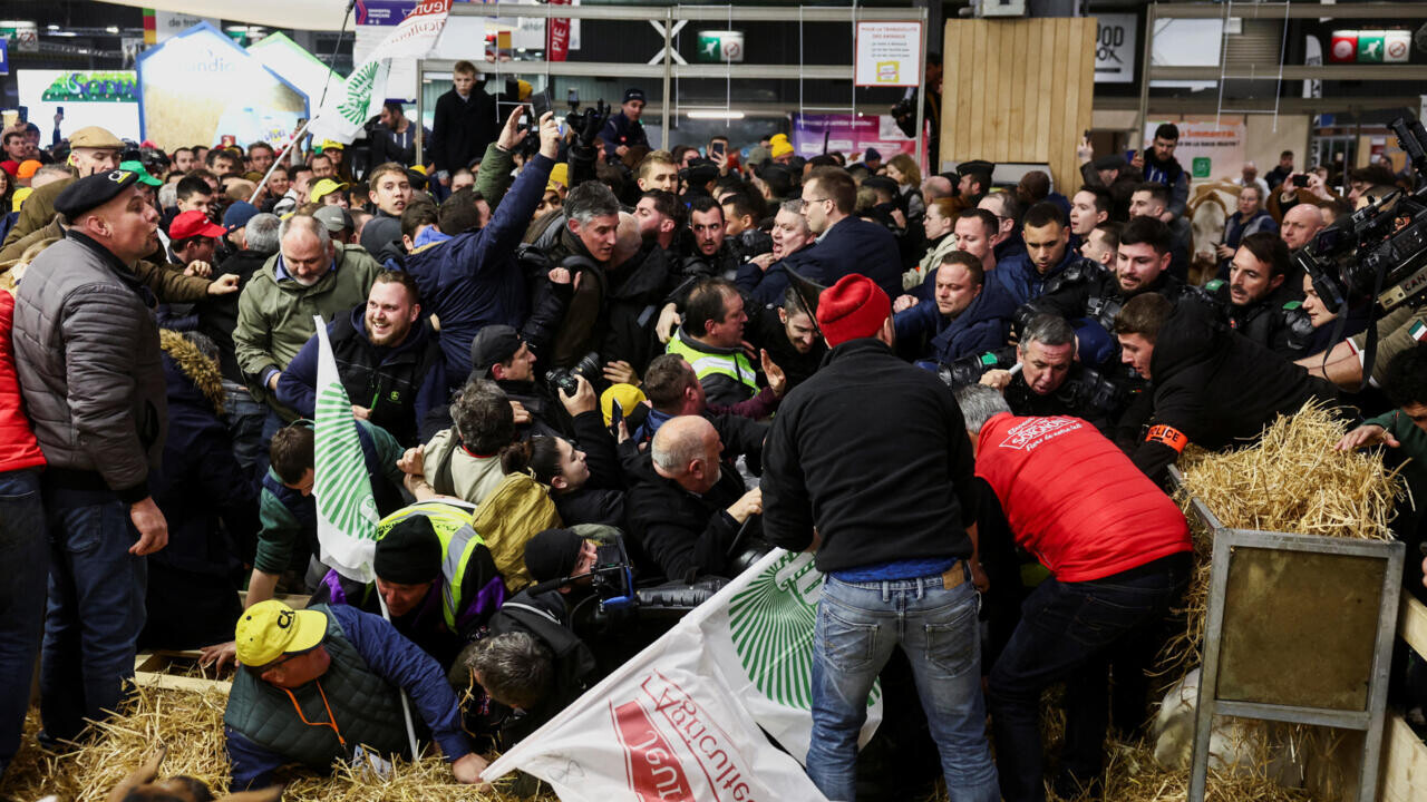 FRANCE 24 on X: "Angry French Farmers storm into Paris agriculture fair  ahead of Macron visit ➡️ https://t.co/6myHy9MesV https://t.co/n6uIyUq6G4" /  X