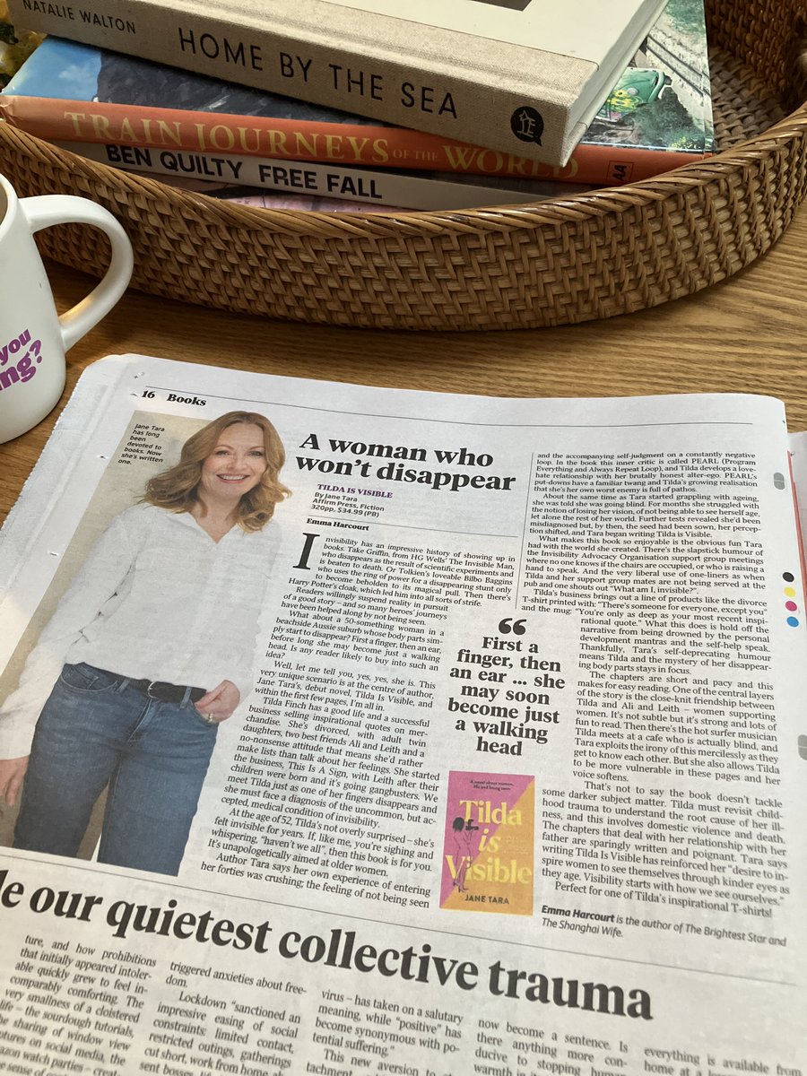 I always enjoy my Saturday coffee and The Weekend Australian book reviews... but this really takes the cake. In fact... I might have cake to celebrate. Tilda is Visible is out next week.
