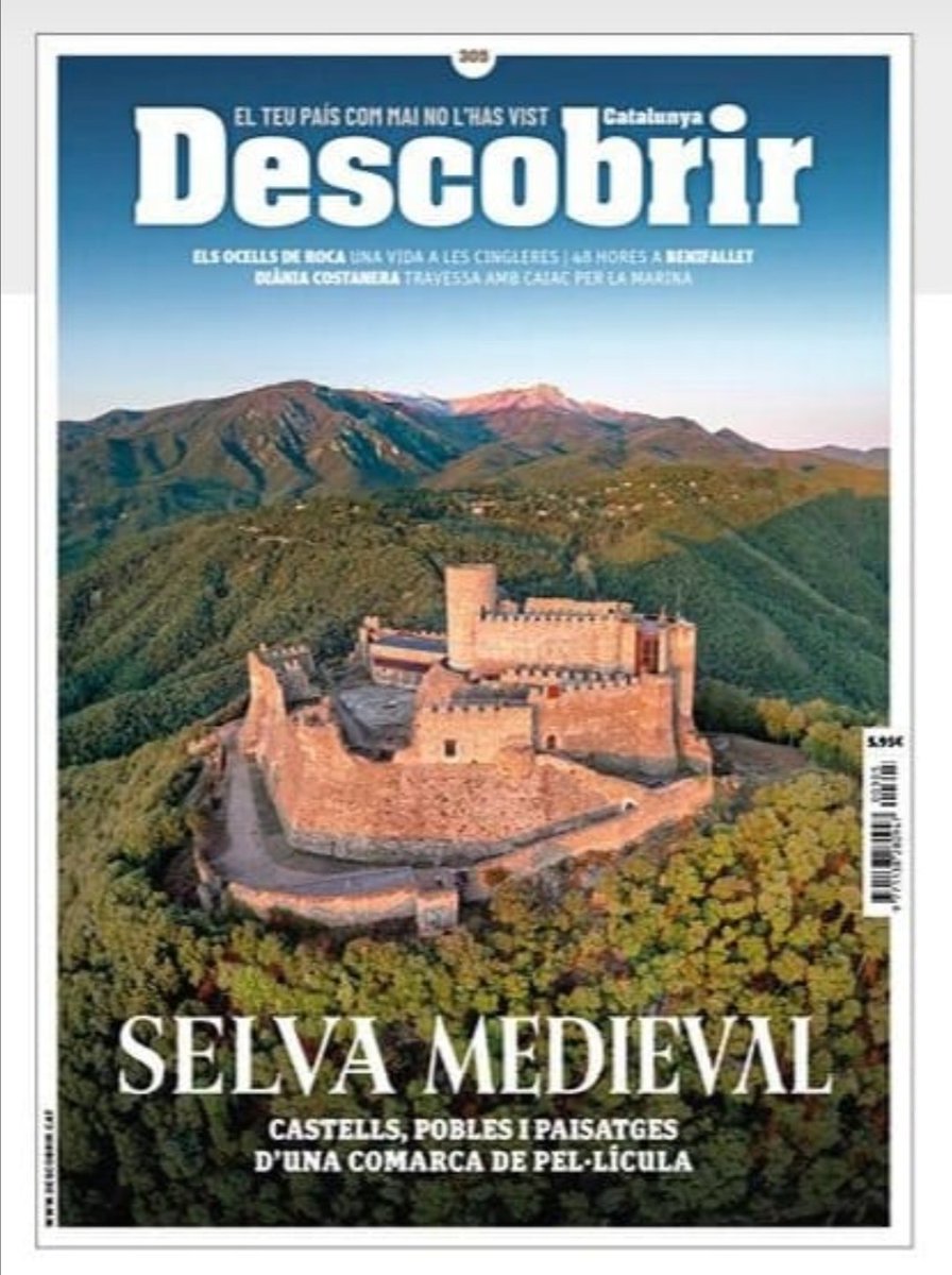 'Una comarca de pel-lícula!' Portada del núm. 305 de la revista Descobrir‼️🏰🏞️⛱️