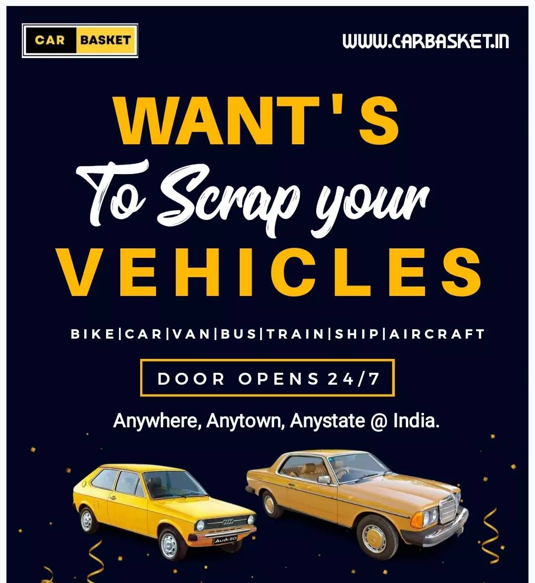 Want to scrap your old vehicle? 

Diesel vehicles older than ten years and petrol vehicles older than 15 years are not allowed to run on the Delhi roads, and scrapping is one of the ways to get rid of older vehicles
#scrapoldcars #carscrap #recyclecar #unwantedcars #junkcarscrap