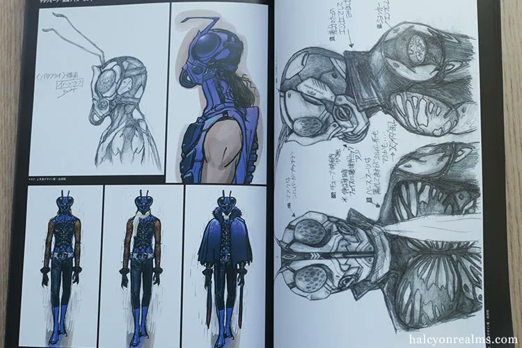 Explore over 200 pages of splendid character designs in the Shin Kamen Rider Design Works art book. I rather like the hornet inspired designs for the villain シン・仮面ライダー デザインワークス- https://t.co/Wjmv6UvWPw 