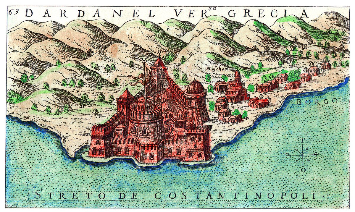 16th century depiction of Kilitbahir Castle built by Mehmed the Conqueror (Giuseppe Rosaccio, Viaggio da Venetia).