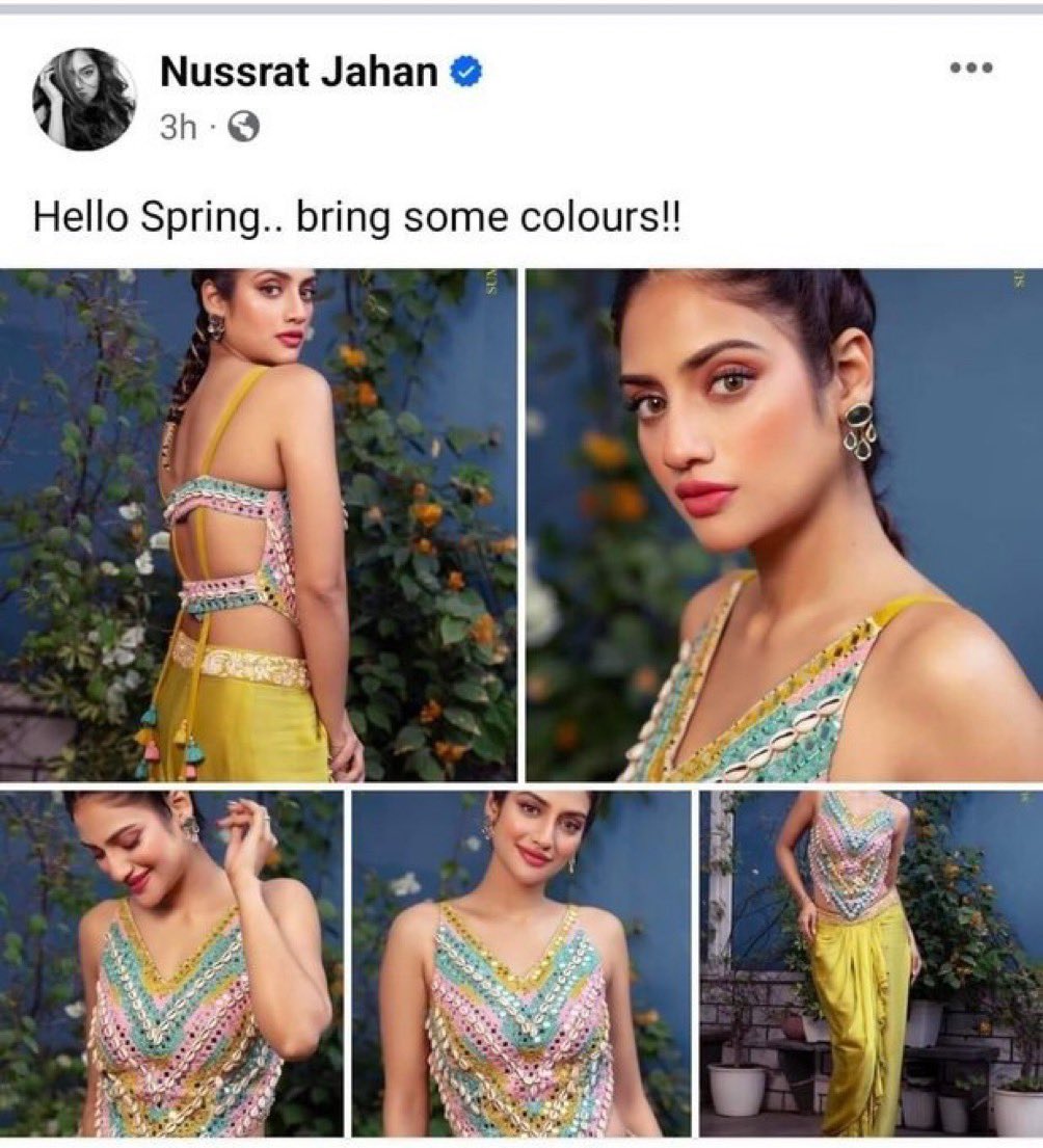 Hindu women are being raped and kill*d in #Sandeshkhali , while it’s MP #NusratJahan is all ready for spring. 

Waste of votes, waste of power!