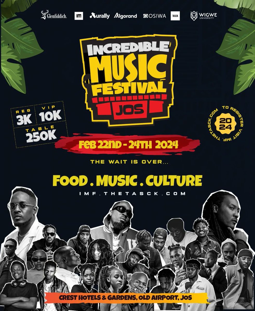 Today, we lit up J Town with bars!
#CreativesWillChangeAfrica #MusicIsTheOnlyHealthyDrug #IMFJos #IMF24
