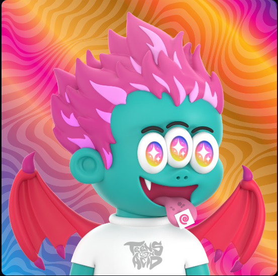 SpaceCleaner1's tweet photo. Grabbed myself this #ASTROKIDX from @ACIDVERSE_NFT  The color scheme is hillerious. 
Am I ready now for @TEENSONACID 404? https://t.co/dbQV3urVh3