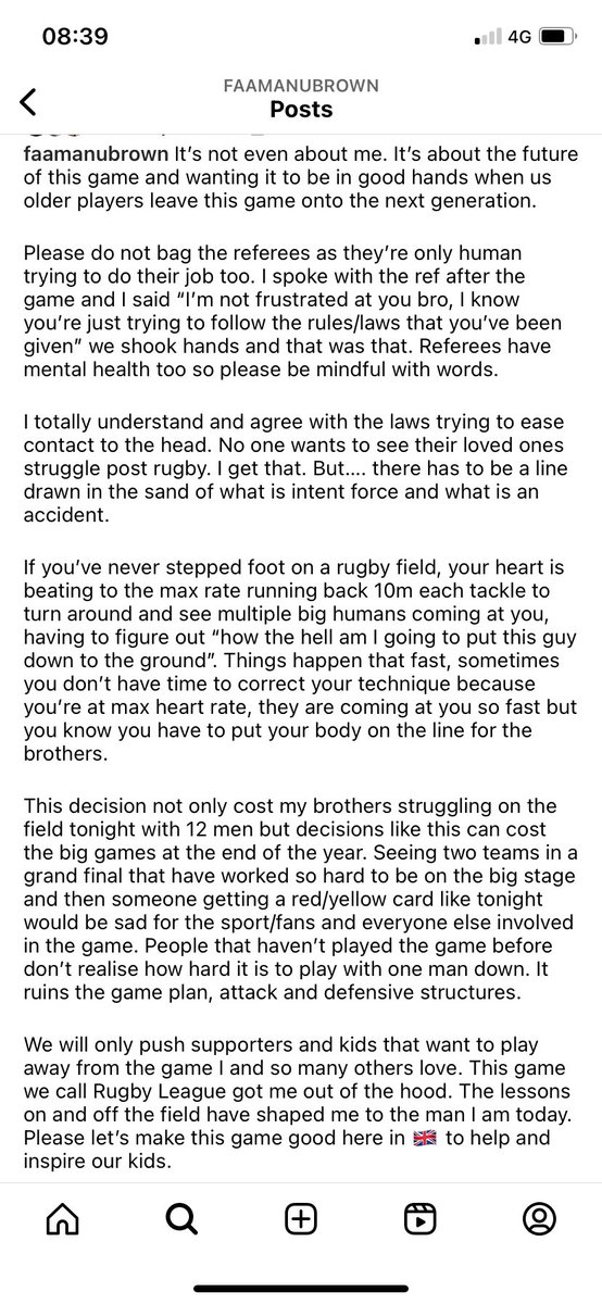 Spot on from Nu Brown this morning.. 👏🏻👏🏻👏🏻 feel for him, because imagine if he gets 3 games for that? Wouldn’t put anything past these clowns in charge anymore .. <a href="/hullfcofficial/">Hull FC</a>