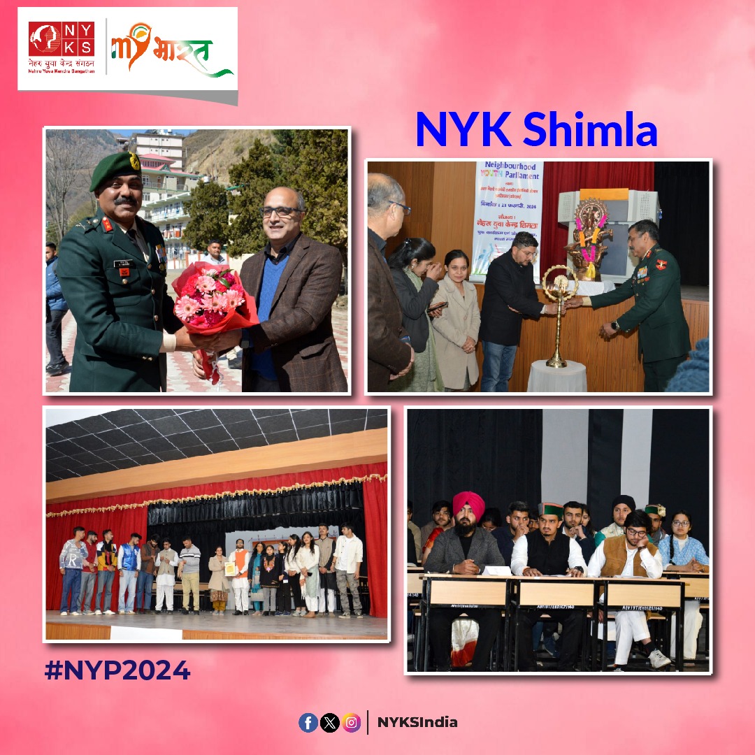#NYP2024 was organiserd by NYK Shimla, at Atal Bihari Vajpayee Govt. Institute of Engineering and Technology, where Maj Gen VT Mathew, AVSM, VSM,MGGS HQ ARTRAC- Head Quarter Army Training Commamd was the chief guest along with Director and Mrs. Mini Mathew.