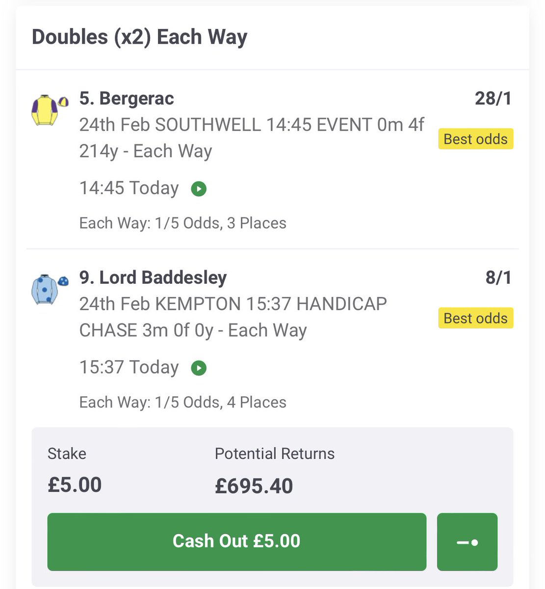 beck_builder's tweet image. Todays 🐎🐎 

#HorseRacing #PaddyPower