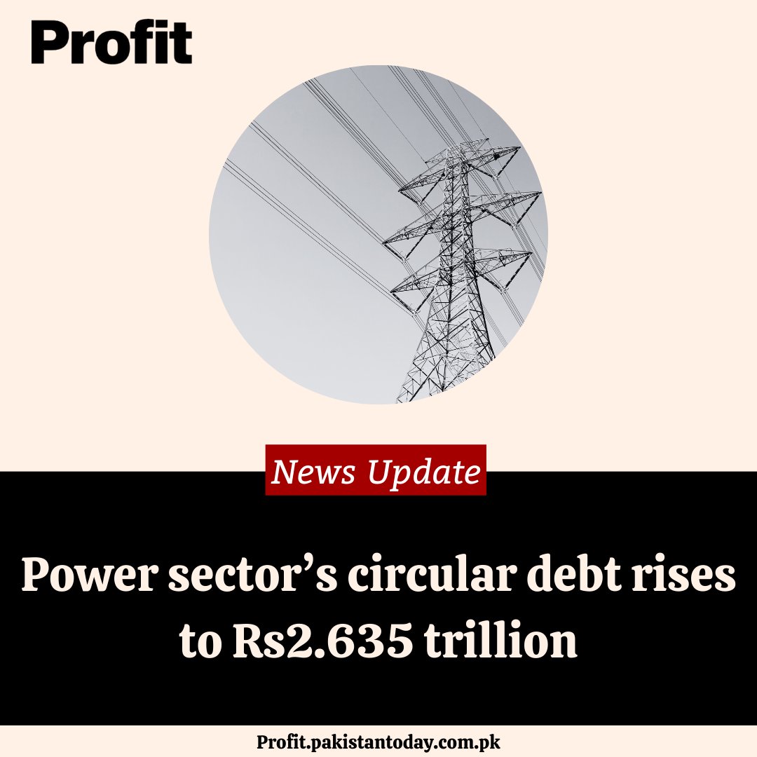 Total payables to the power producers stood at Rs 1.760 trillion, followed by Rs 111 billion to generation companies (Gencos) payables to fuel suppliers, and Rs 765 billion as the amount parked in Pakistan Holding Limited (PHL).

READ: profit.pakistantoday.com.pk/2024/02/24/pow…

#CircularDebt