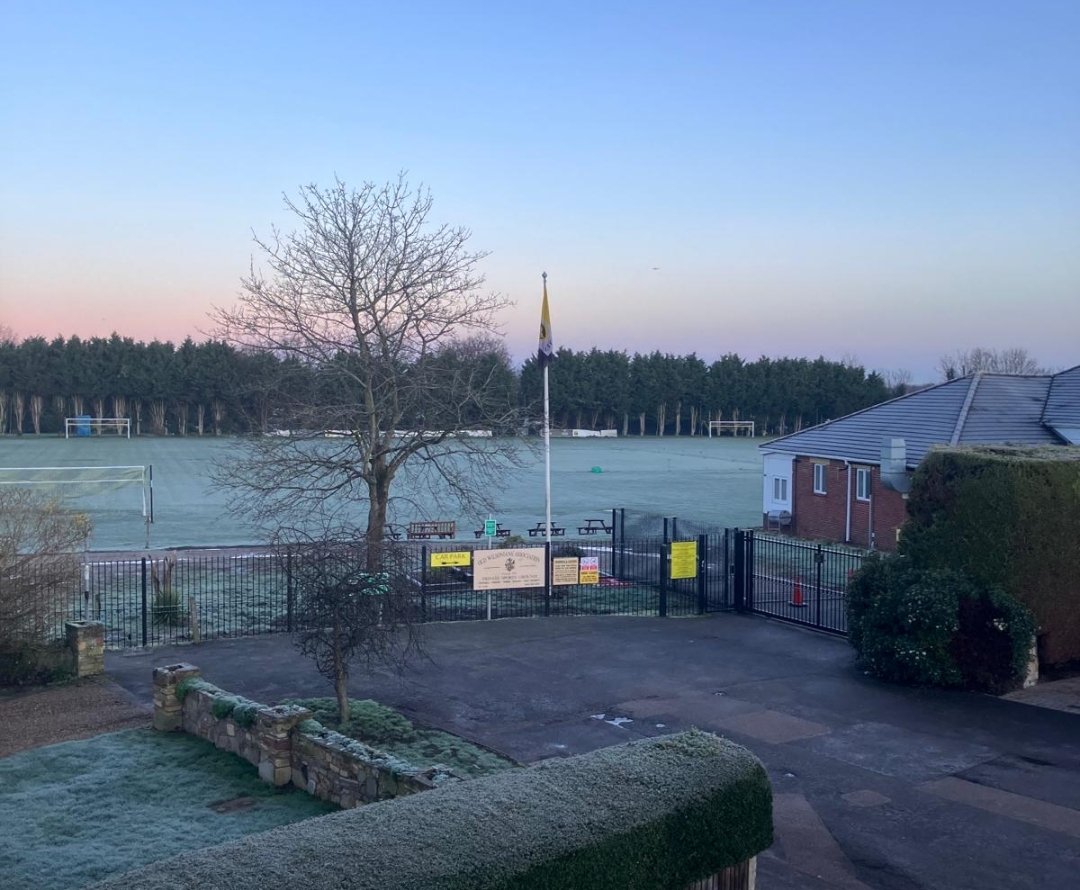 Dawn breaking over @oldwilsonians on Vice Presidents Day. 
Three @TheSAL1907 games, 4s v @OldBluesFC, 5s v @SouthBankCuaco and 6s v @BoE_AFC .
Good luck all.