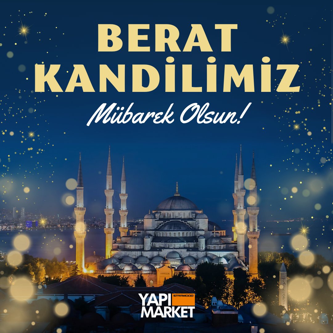 Starwood Yapı Marketleri olarak, Berat Kandili'nizi en içten dileklerimizle kutlarız. Bu özel gecede, tüm dualarınızın kabul olmasını diler, sizlere ve sevdiklerinize sağlık, mutluluk ve huzur dolu günler temenni ederiz.📷
#StarwoodYapiMarket #BeratKandili