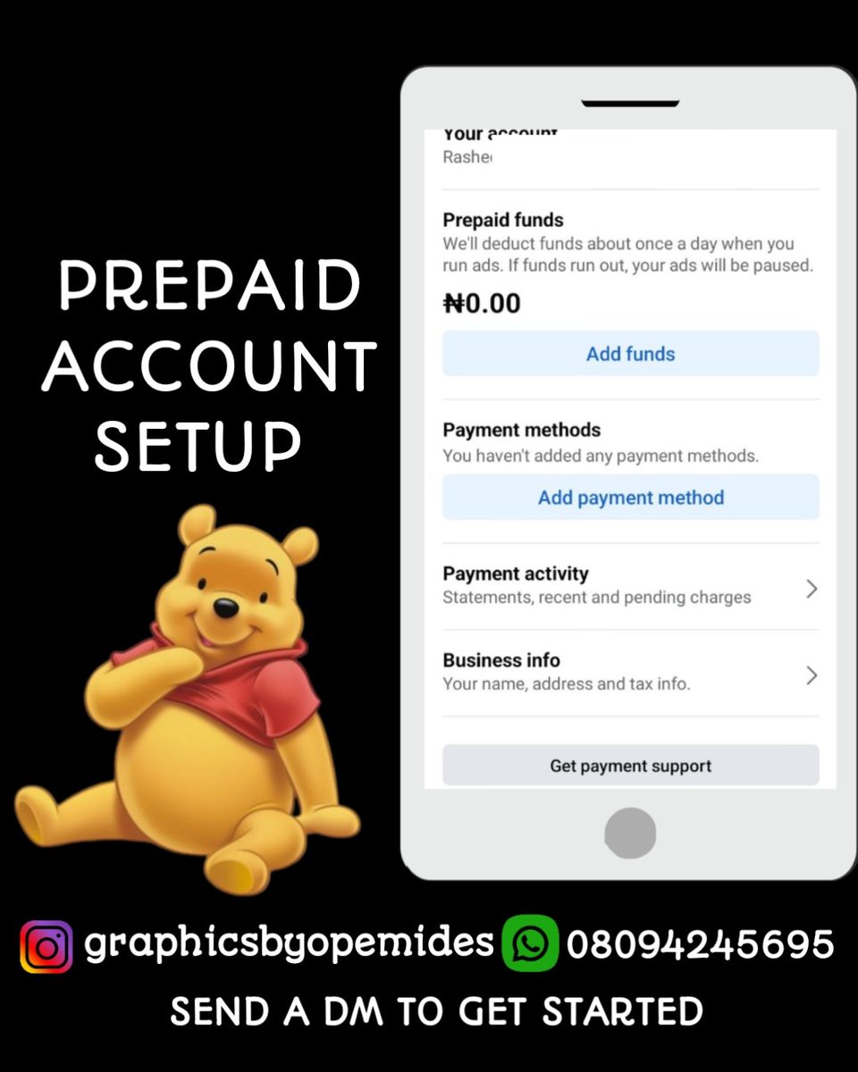 opemides's tweet photo. @madamayo_ Help you to create an ads payment methods for running ads on Instagram and Facebook https://t.co/v4dMJ1I9Md