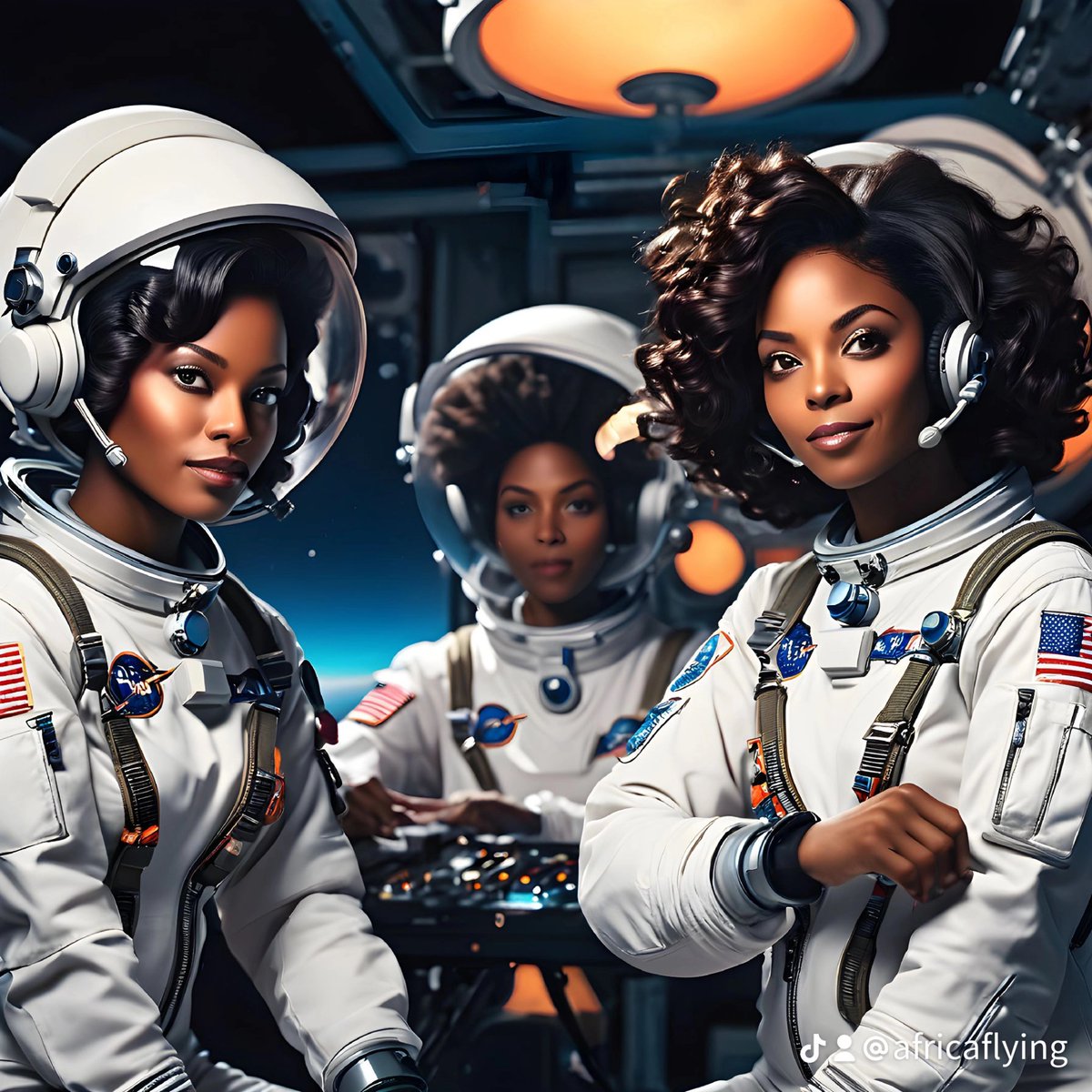 AfricaFlying's tweet image. Breaking barriers beyond the atmosphere 🚀👩‍🚀 Embracing weightlessness, conquering galaxies, and inspiring generations.  
#ExploringInfinity #NASA #SpaceX #space #AstronautTraining #ToTheMoon