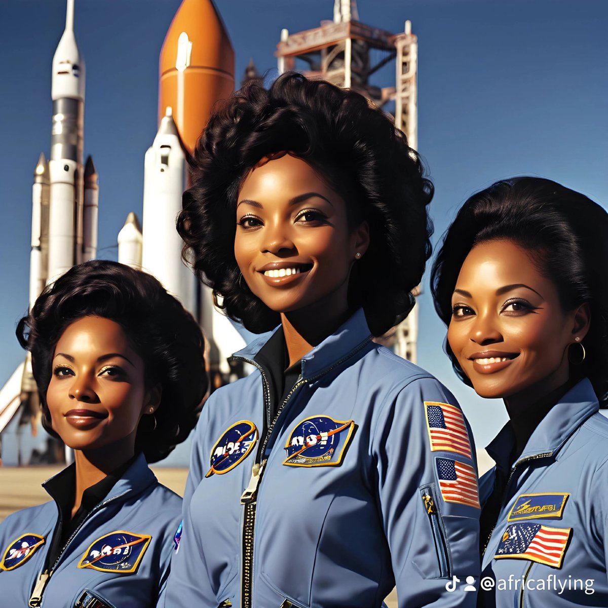 AfricaFlying's tweet image. Breaking barriers beyond the atmosphere 🚀👩‍🚀 Embracing weightlessness, conquering galaxies, and inspiring generations.  
#ExploringInfinity #NASA #SpaceX #space #AstronautTraining #ToTheMoon