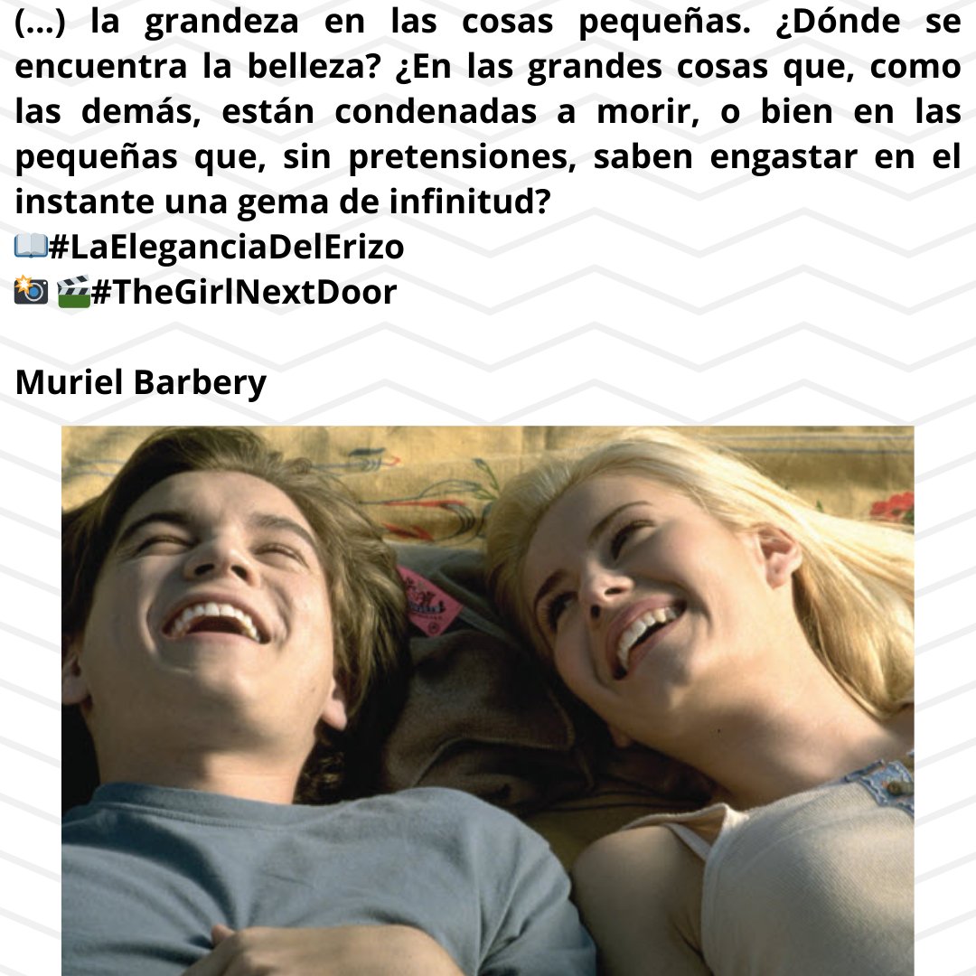 y_escenas's tweet photo. 📖#LaEleganciaDelErizo
🖊️#MurielBarbery

📸 🎬#TheGirlNextDoor https://t.co/dMmWUXPAcX