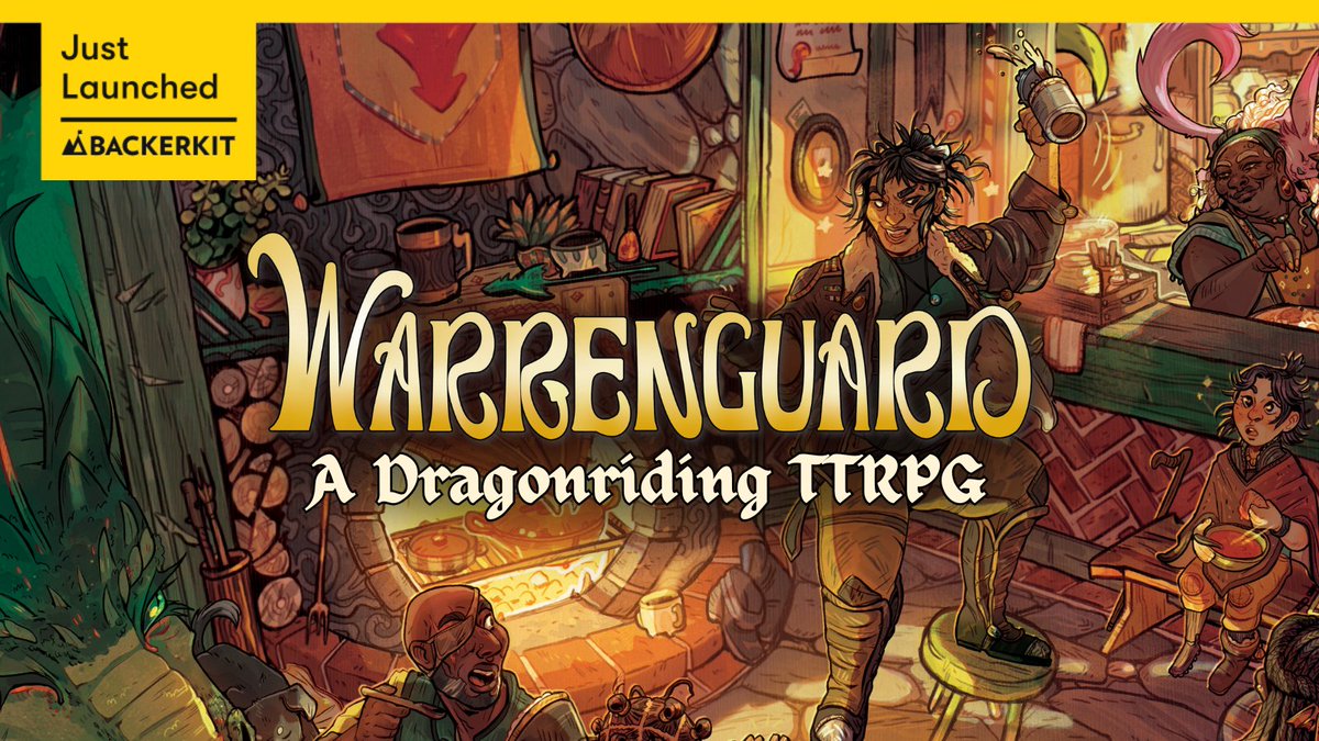 🐲Warrenguard is live now on BackerKit!🐲
warrenguardgame.com

Ever wanted to be a dragonrider? Fly alongside a found family who will always have your back? Fight giant monsters? Now is your chance! Back in the first 48 hours for exclusive rewards