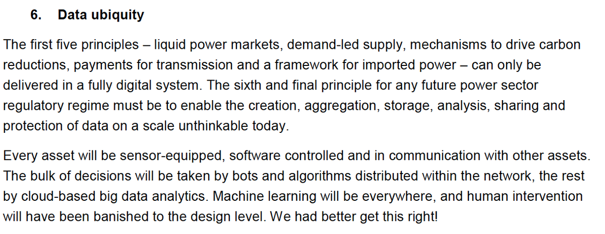 Leon_Vandenberg's tweet image. 2/"Sensor-Equipped" Assets ... "with software controlled and in communication with other assets. The bulk of decisions will be taken by bots and algorithms distributed within the network, the rest by cloud-based big data analytics. Machine learning will be everywhere."…