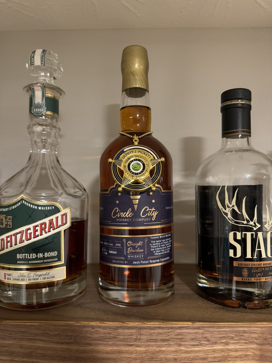 There’s no shortage of whiskey at my bar, but my newest bottle is definitely the most special. The barrel was selected by a local group in memory of Deputy Jacob Pickett. All proceeds go to families of fallen officers. Happy to back the boys in blue!