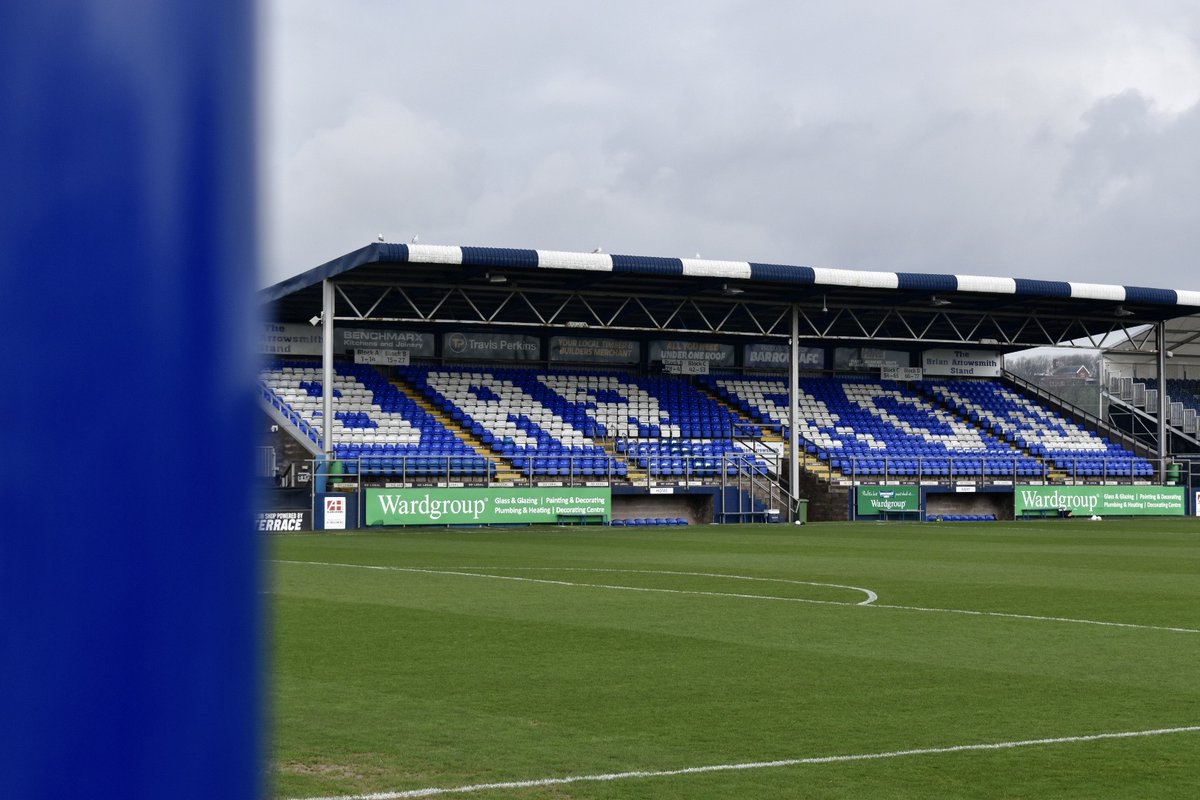 BarrowAFC's tweet photo. We’re very disappointed to announce that the match officials have called today’s Sky Bet League Two match against Bradford City off.

We believe the pitch is in a playable state and are extremely disappointed by this outcome.

A rearranged date for the fixture and ticket information for that match will be released in due course.

Following this matter, we’ll put a complaint towards the EFL.

We will be conducting an open training session this afternoon at the SO Legal Stadium instead.