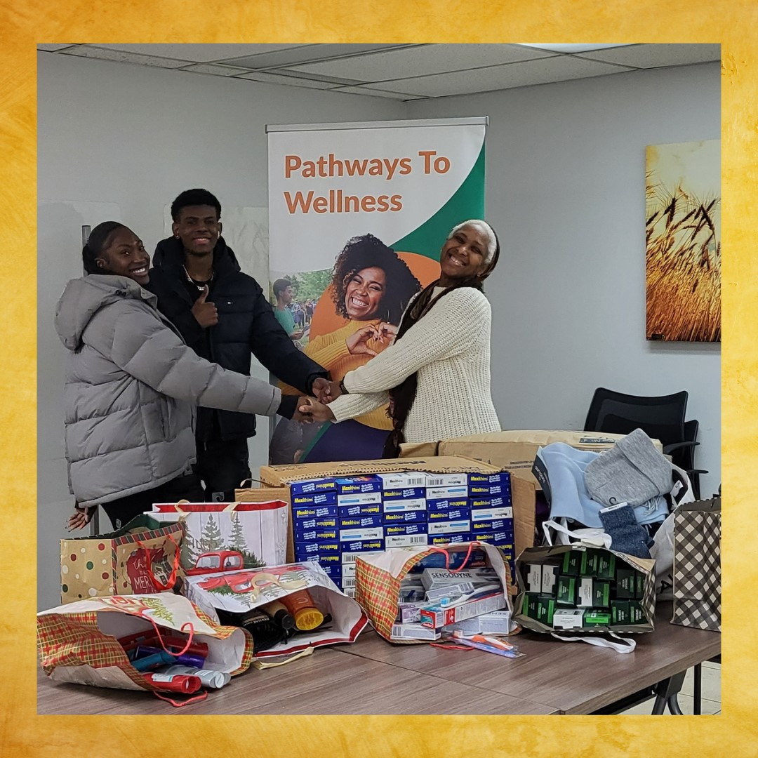 We would like to thank the bright young minds at Chinguacousy Secondary School in Brampton for stopping by and donating these lovely personal care items! We are excited to share these wonderful gifts with our clients. #rootscs #pathwaystowellness #peel #brampton