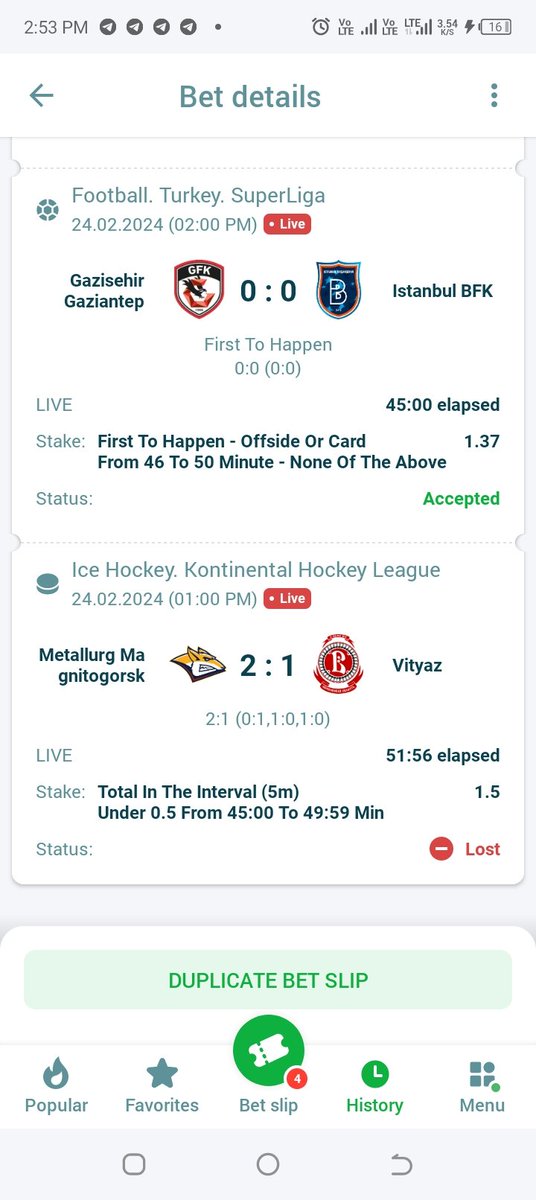 @22bet_official @22betMemes This ice hockey game came through but u guys mark it as lost pls check d time goal was score, goal was scored at 51 minutes pls look into y