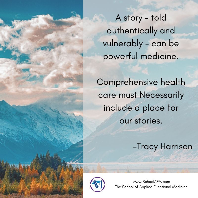 Schoolafm's tweet photo. A story - told authentically and vulnerably - can be powerful medicine.  Comprehensive health care must Necessarily include a place for our stories.

-Tracy Harrison https://t.co/fX6Wm50cFS