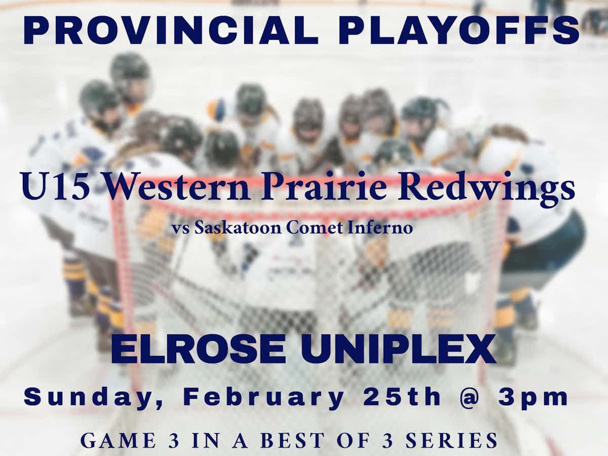 Round 1 provincials. Game 3, best of 3, in Elrose on Sunday, at 3. Let’s go girls!