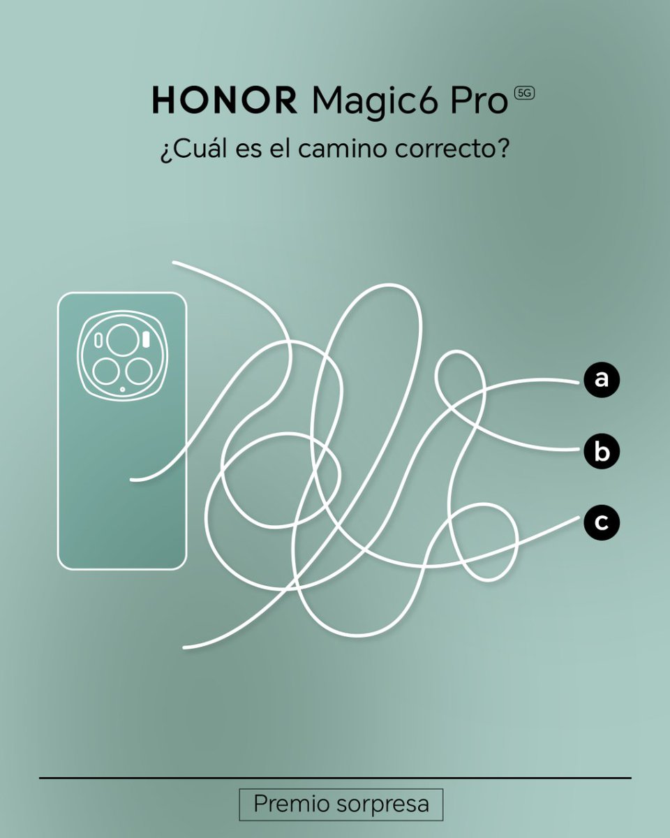 Honor_ES's tweet photo. 🎁SORTEO🔒ÚLTIMO RETO.

📱PREMIO👉🏻Un smartphone de nuestra HONOR Magic6 Series entre todos los retos.

1 RT y síguenos
2 Comenta con #HONORMagic6 la respuesta correcta: A, B O C.

🎮Participa cada día en @honor_es o en https://t.co/4HvhLIbz2t
#HONORMWC24 #DiscoverTheMagic #MWC24 https://t.co/yXaJSHhlxE