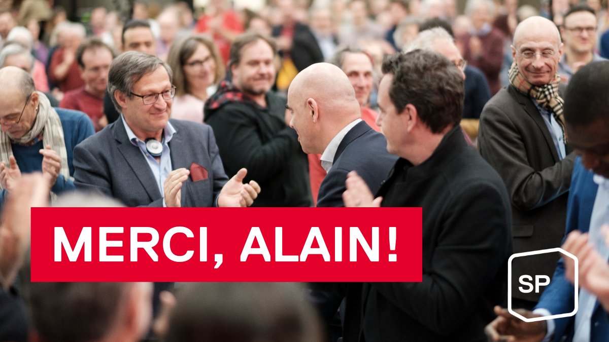 Heute haben wir unseren ehemaligen Bundesrat @alain_berset verabschiedet. Danke von Herzen für deinen immensen, unermüdlichen Einsatz für die Werte der Sozialdemokratie, lieber Alain! 🌹 #ParteitagSP