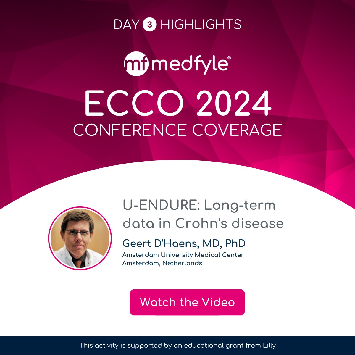 Medfyle1's tweet photo. Wrapping up ECCO Congress day 3! Check out our final day's expert interviews. All on Medfyle: https://t.co/Kx5YHpEFvv

#ECCO2024 #IBD #Gastroenterology #UlcerativeColitis #CrohnsDisease #GITwitter https://t.co/9DMYmrKEAr