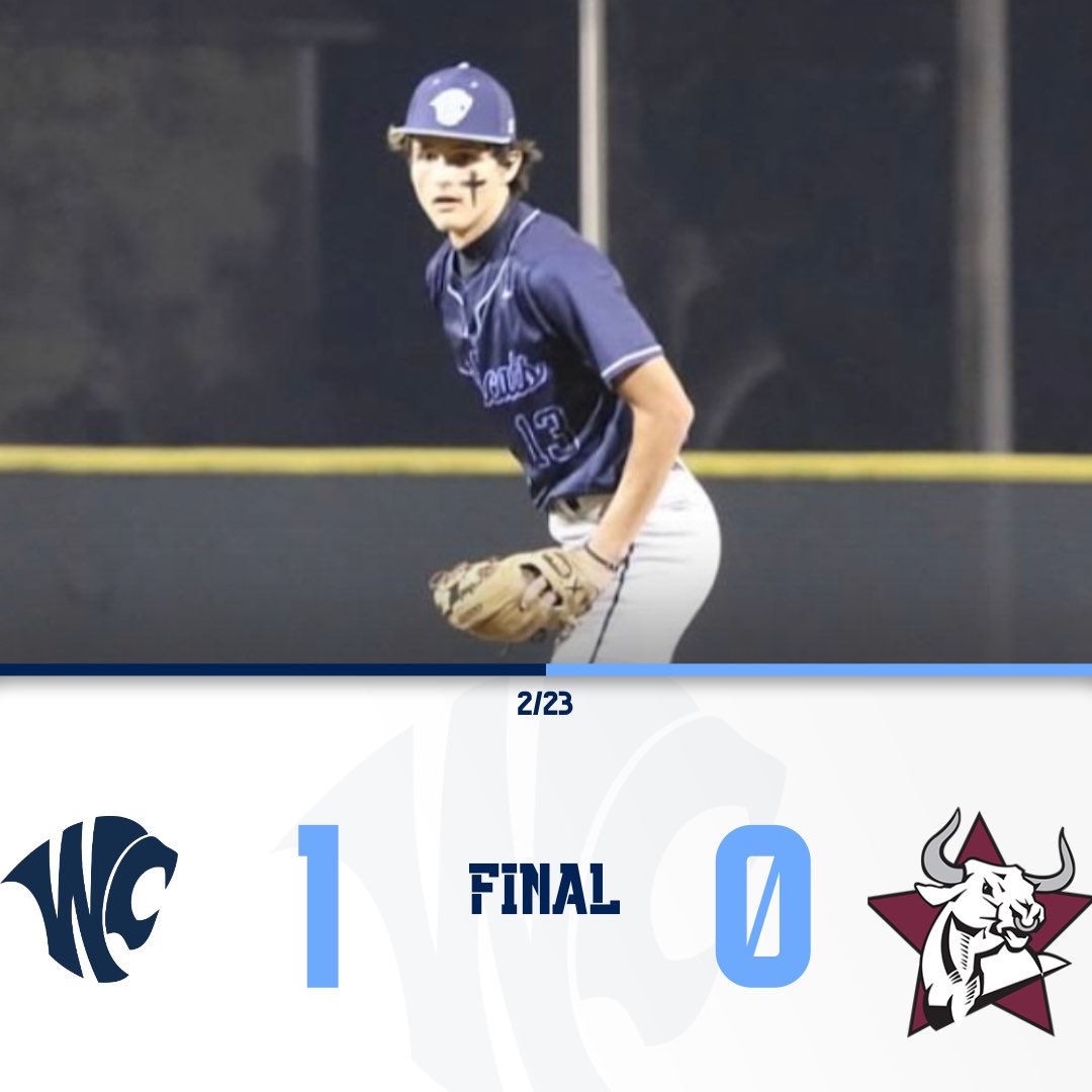 Wildcats move to 2-0 on the season after a great win against Wiregrass!

⭐️Eli Chana(‘26): 5.0IP, 1H, 9Ks, 0R
⭐️Aiden Nguyen(‘26): 2.0IP, 0H, 4Ks
⭐️Mills Carrillo(‘26): 1-3,  1 RBI

Next up: Fivay @ Home 7:00pm 2/27