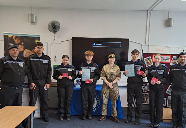 CadetsWMP's tweet photo. #Thankyou 🪖Sgt Garner @GOS_CCF, #1DC 🥁#CorpsofDrums @WMPolice loved #CommandTasks & info re:#ArmyCadets & for presenting our @WMPCadets #ThinBlueLine #Velcro to 2 very worthy #PoliceCadets & #WellDone #postcards #resilience #collaboration & #aboveandbeyond @YOUWM @NationalVPC👏 https://t.co/DUGgWAcEtM