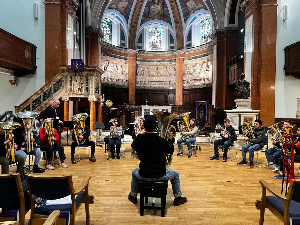 stmarys_music's tweet photo. Tubatastic #LowerBrass Day https://t.co/3nz8kZDZRM