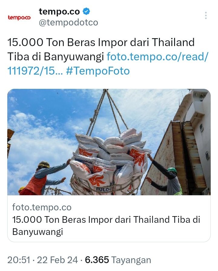 Yg janji stop impor sejak 2014, apakah msh inget dg janjinya?