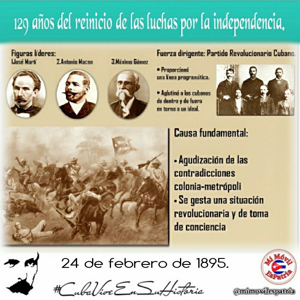 La Guerra por la Independencia de los diez años (1868-1878) y la llamada Guerra Chiquita (1879-1880) calaron profundamente en el sentir patriótico de los cubanos.
#CubaViveEnSuHistoria
#MiMóvilEsPatria